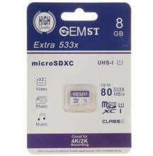 کارت حافظه microSDXC جم اس تی مدل Extra 533x سرعت 80MBps ظرفیت 8 گیگابایت